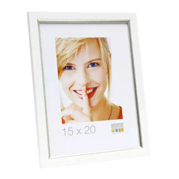 Viengubas paveikslėlio rėmelis Deknudt S46AF1 Sidabrinis Baltas 168x218mm