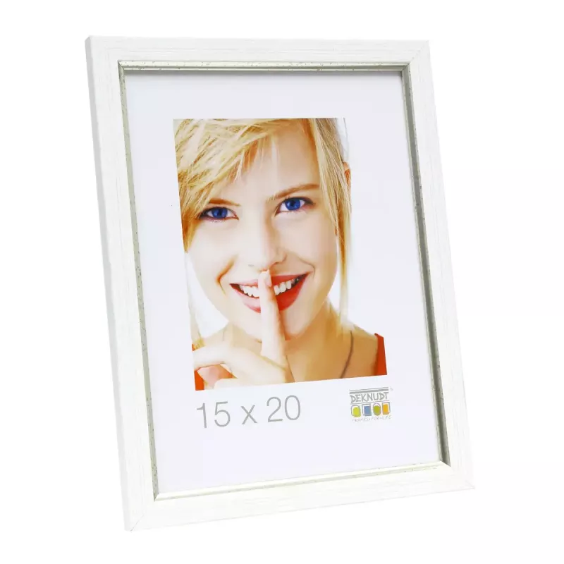 Viengubas paveikslėlio rėmelis Deknudt S46AF1 Sidabrinis Baltas 168x218mm
