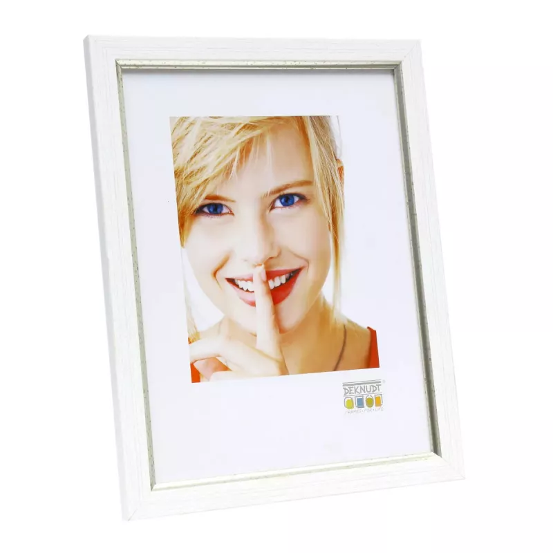 Vienas paveikslėlio rėmelis Deknudt S46AF1 Sidabrinis Baltas MDF Plastikas 318x12x418mm