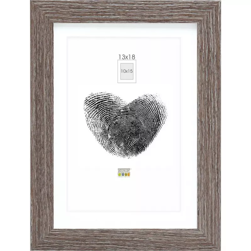 Nuotraukų rėmelis Deknudt S66KH3 medinis pilkas ąžuolas 18x24 cm su paspartu