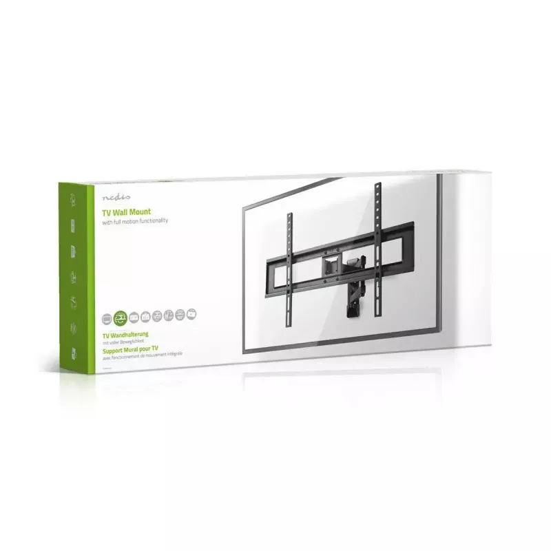 TV laikiklio stovas Nedis TVWM1550BK 94–177,8 cm (37–70 colių) ekranams, maks. VESA 600x400, maks. apkrova 25 kg, juodas