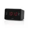 Skaitmeninis žadintuvas Nedis CLAR002BK — LED ekranas, AC 220–240 V, 130×80×70 mm, juodas