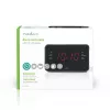 Skaitmeninis žadintuvas Nedis CLAR002BK — LED ekranas, AC 220–240 V, 130×80×70 mm, juodas