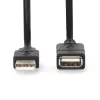 USB kabelis Nedis CCGL60010BK20 1m USB 2.0 Juodas