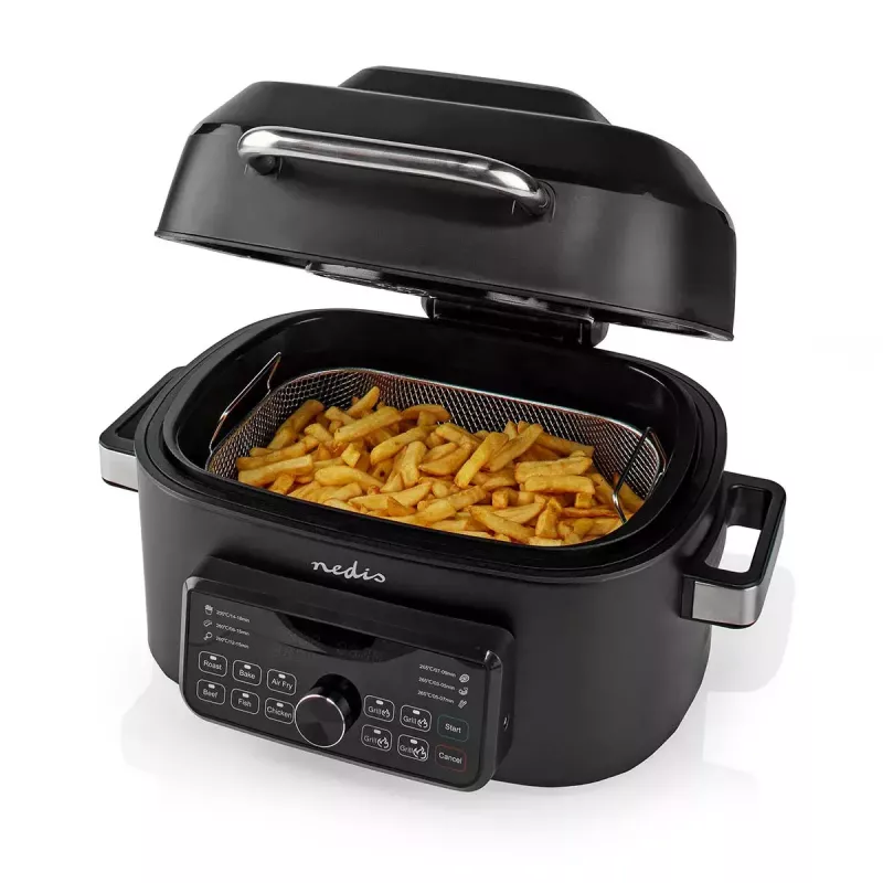 Karšto oro gruzdintuvė Nedis KAAFG600BK 6 l 1660 W juoda