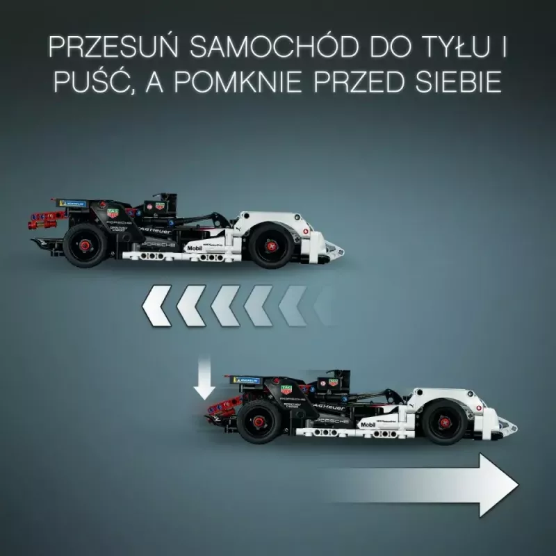 LEGO kaladėlių rinkinys Formula E Porsche 99X Electric modelis 42137 – konstravimo žaislų rinkinys