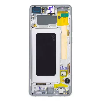 Pakaitinis LCD ekranas Samsung Galaxy S10 (G975) — OEM panelė GH82-18849B, baltas