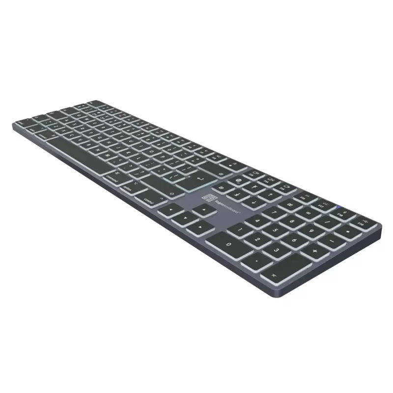 LogicKeyboard SKB-TM-UK pilno dydžio USB + Bluetooth, QWERTY UK English, Titanium