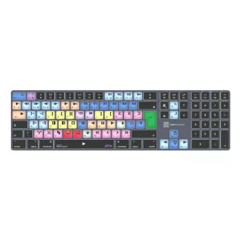 Pilno dydžio Bluetooth klaviatūra LogicKeyboard LKB-MCOM4-TM — QWERTY vokiškas išdėstymas, 109 klavišai, Pilka Titano