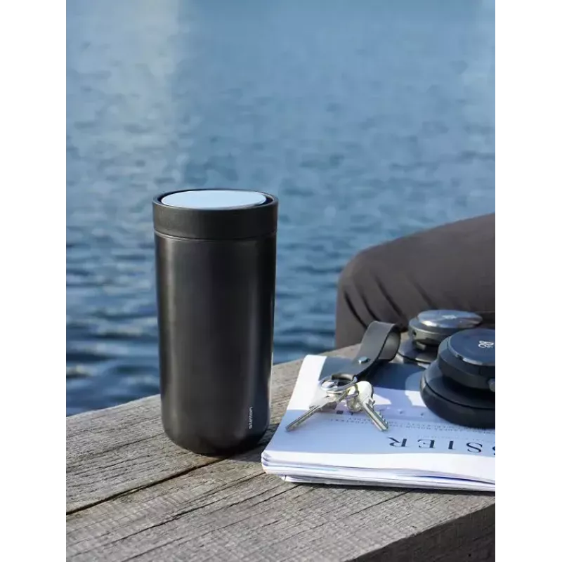 Stelton To Go Click 400 ml juodas polipropileno nerūdijantis plienas