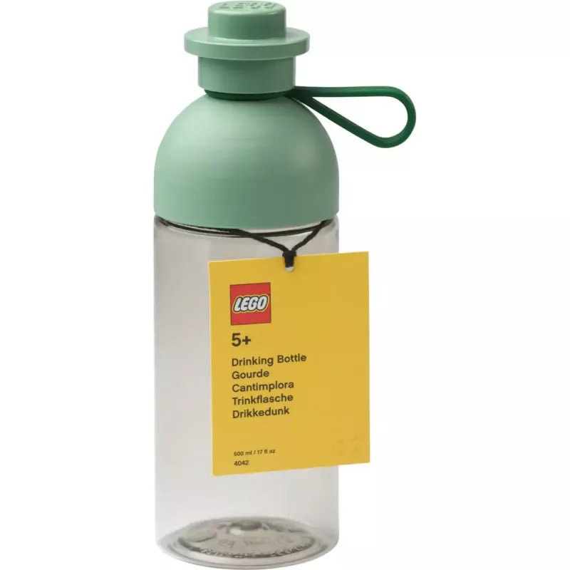Geriamasis butelis room copenhagen 0,5 l — šviesiai žalias/skaidrus, plastikinis daugkartinis butelis