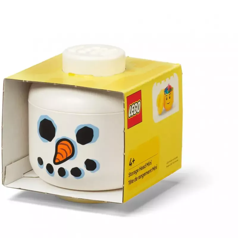 Storage Head Snowman mini — Room Copenhagen, baltas, suderinamas su LEGO
