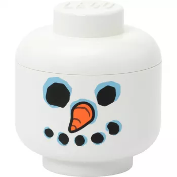 Storage Head Snowman mini — Room Copenhagen, baltas, suderinamas su LEGO