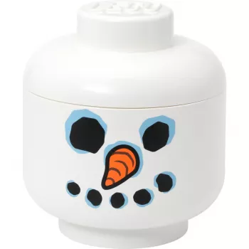 „Room Copenhagen“ „Storage Head Snowman large“ – su LEGO suderinamas žaislų laikymo konteineris, baltas