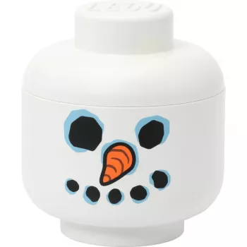 LEGO Storage Head Snowman small by room copenhagen — baltas, vaikiškas laikymo konteineris