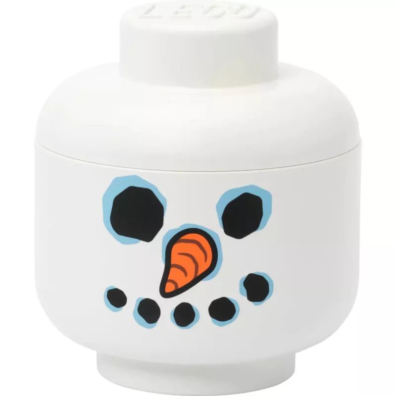 LEGO Storage Head Snowman small by room copenhagen — baltas, vaikiškas laikymo konteineris