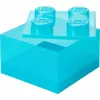 “Storage Brick 4” viršutinio dangčio blizgus, sukurtas „room copenhagen“ – šviesiai mėlynas / permatomas LEGO® stiliaus laikymo dėžutė