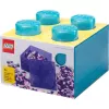 “Storage Brick 4” viršutinio dangčio blizgus, sukurtas „room copenhagen“ – šviesiai mėlynas / permatomas LEGO® stiliaus laikymo dėžutė