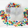 „Storage Brick 4 Top Lid Glitter“ (skaidrus) iš room copenhagen — LEGO suderinama laikymo dėžutė, 4 kaiščių, skaidrus blizgesio