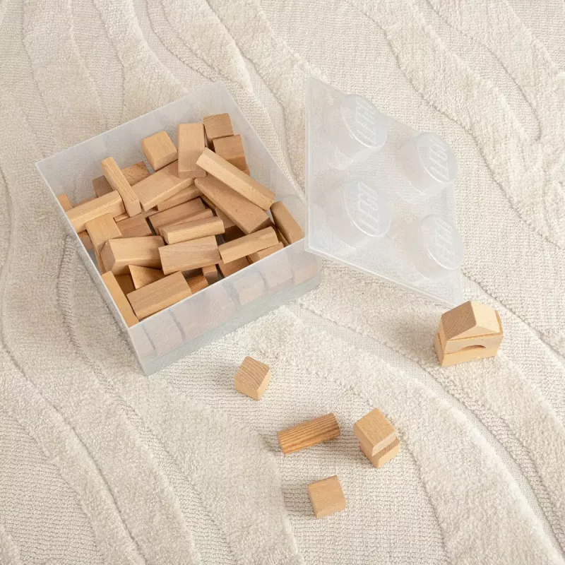 „Storage Brick 4 Top Lid Glitter“ (skaidrus) iš room copenhagen — LEGO suderinama laikymo dėžutė, 4 kaiščių, skaidrus blizgesio