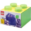 „Storage Brick 4“ viršutinis dangtis permatomas (šviesiai žalias/skaidrus), „room copenhagen“ – su LEGO suderinamas plastikinis laikymo konteineris
