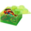 „Storage Brick 4“ viršutinis dangtis permatomas (šviesiai žalias/skaidrus), „room copenhagen“ – su LEGO suderinamas plastikinis laikymo konteineris