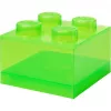 „Storage Brick 4“ viršutinis dangtis permatomas (šviesiai žalias/skaidrus), „room copenhagen“ – su LEGO suderinamas plastikinis laikymo konteineris