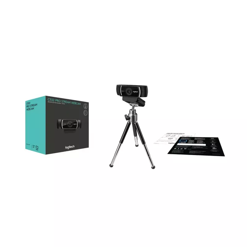 Internetinė kamera Logitech C922 Pro Stream 1920 x 1080 pikselių USB juoda