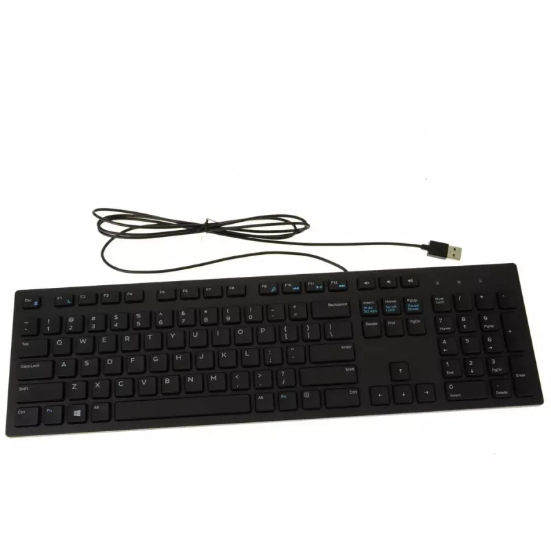 Dell USB 104 klavišų klaviatūra RKR0N su daugialypės terpės klavišais, laidinis USB ryšys