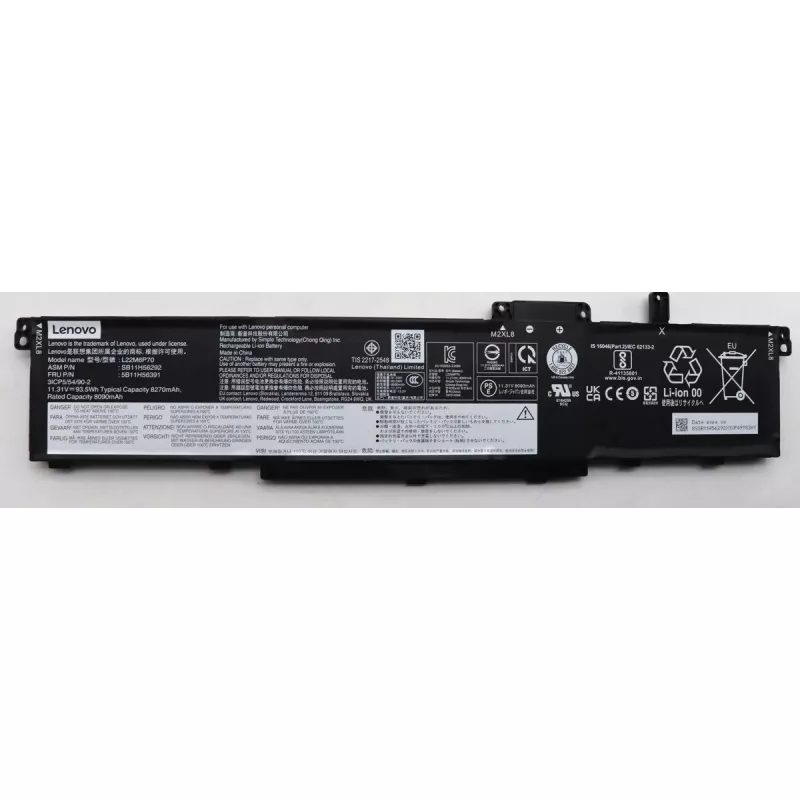 Lenovo 5B11M90091 vidinė 6 elementų ličio jonų baterija suderinamiems nešiojamiesiems kompiuteriams, įkraunama, OEM pakaitinė