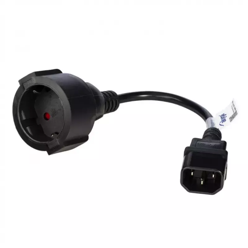 Maitinimo laidas Akyga AK-PC-10A — CEE7/4 į IEC, 0,15 m, 10 A, 250 V, juodas