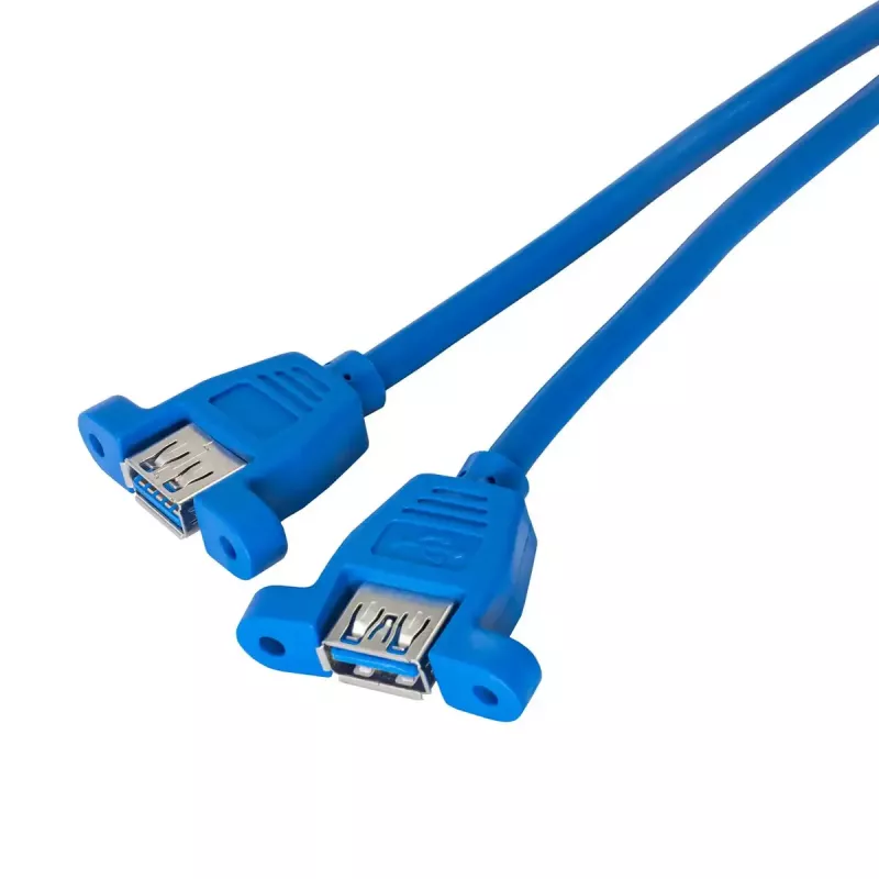 USB laidas Akyga AK-CA-62 USB 3.2 Gen 1 65 m 2 x USB 3.0 Mėlynas