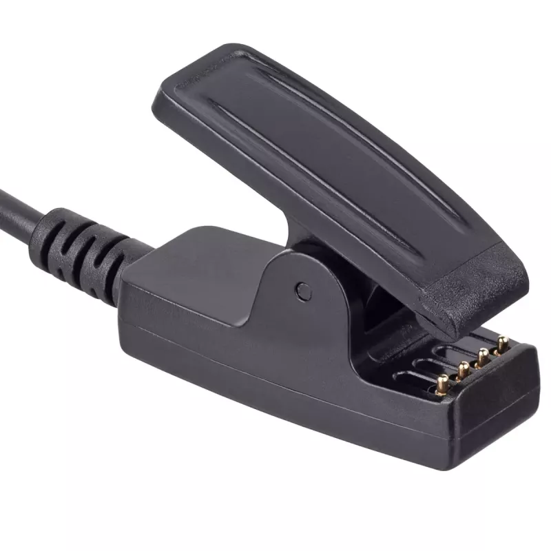 Akyga AK-SW-18 USB įkrovimo kabelis su spaustuku Garmin Forerunner 230 / 235 / 630 / 645 / 735XT, 1 m, juodas