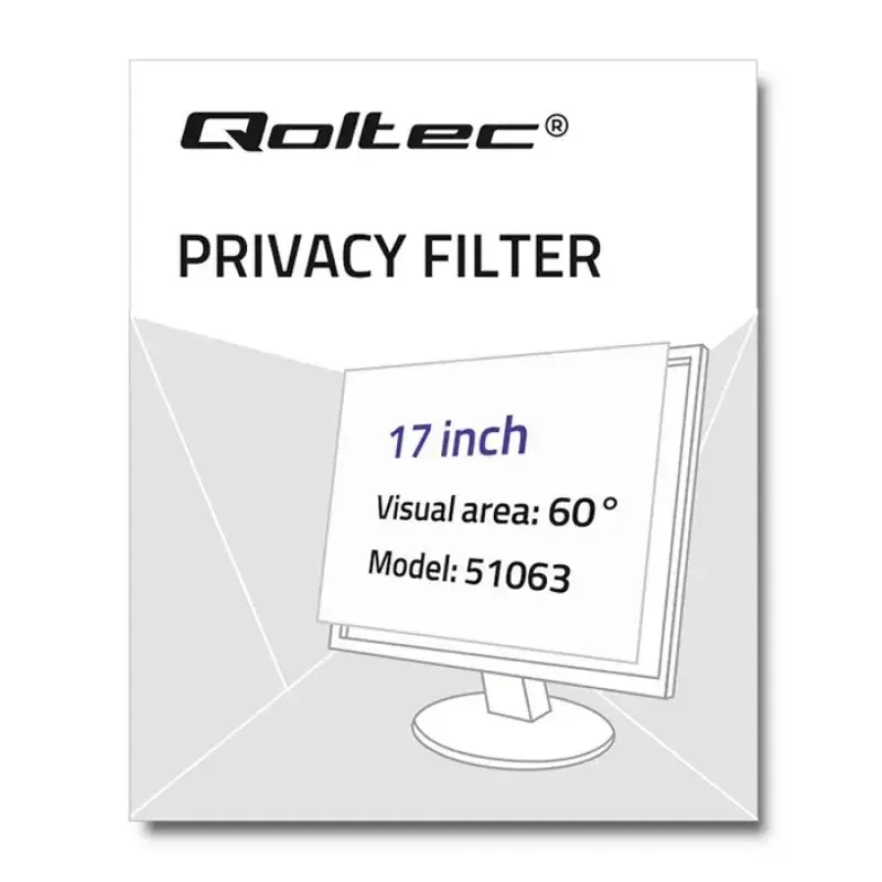 Berėmio ekrano privatumo filtras Qoltec 51063 43,2 cm (17 colių)