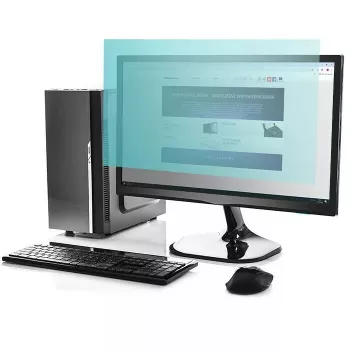 Ekrano apsauginė plėvelė QOLTEC 51073 — 21,5 colio matinė nuo akinimo ir mėlynos šviesos filtravimo