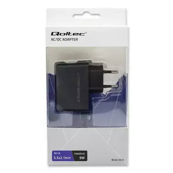 Maitinimo adapteris QOLTEC 52412 — 9W (9V 1A) išorinis adapteris nešiojamiems įrenginiams