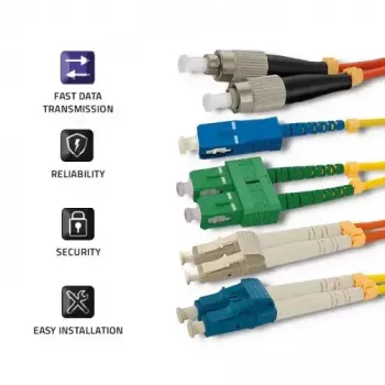 Optinis kabelis Qoltec 54356 2x SC OM4 10 m žalias