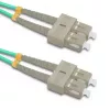 Optinis kabelis Qoltec 54356 2x SC OM4 10 m žalias