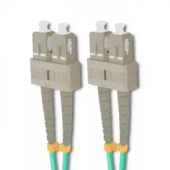 Optinis kabelis Qoltec 54356 2x SC OM4 10 m žalias