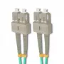 Optinis kabelis Qoltec 54356 2x SC OM4 10 m žalias