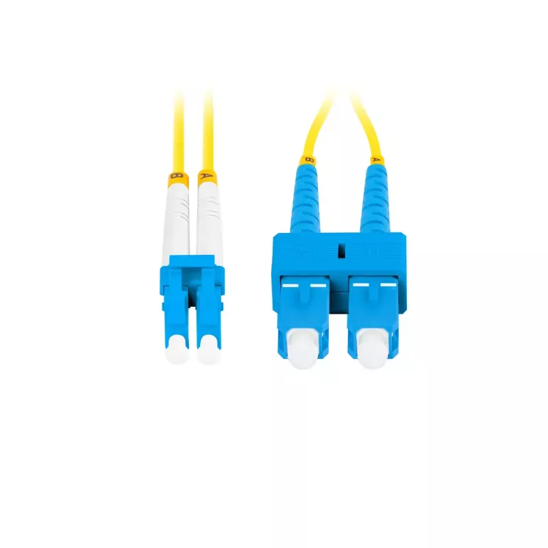 Skaidulinis optinis kabelis LANBERG FO-SULU-SD11-0020-YE, 2 m, G.657.A1, SC į LC, geltonas