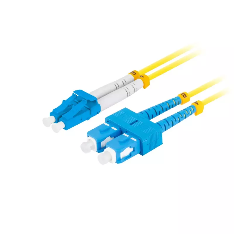 Skaidulinis optinis kabelis LANBERG FO-SULU-SD11-0020-YE, 2 m, G.657.A1, SC į LC, geltonas