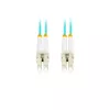 Šviesolaidinis kabelis LANBERG FO-LULU-MD31-0050-TQ, OM3, LC–LC, 5 m, Aqua