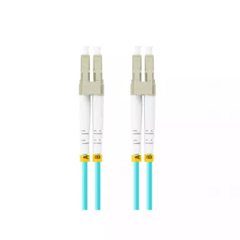 Šviesolaidinis kabelis LANBERG FO-LULU-MD31-0050-TQ, OM3, LC–LC, 5 m, Aqua