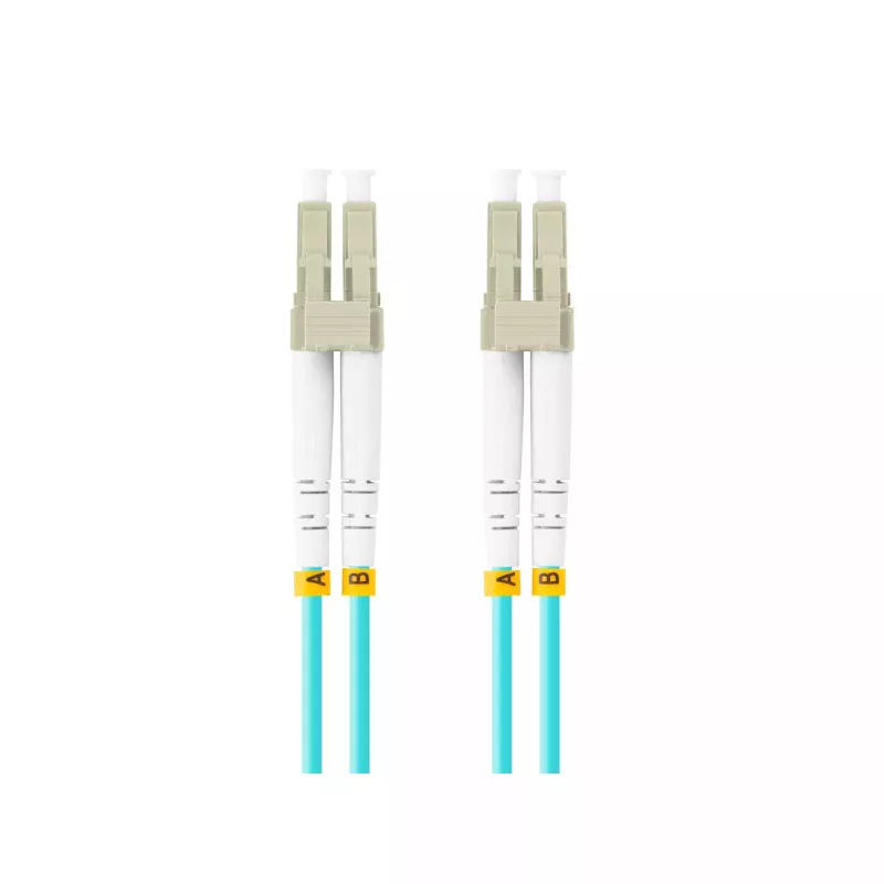 Šviesolaidinis kabelis LANBERG FO-LULU-MD31-0050-TQ, OM3, LC–LC, 5 m, Aqua