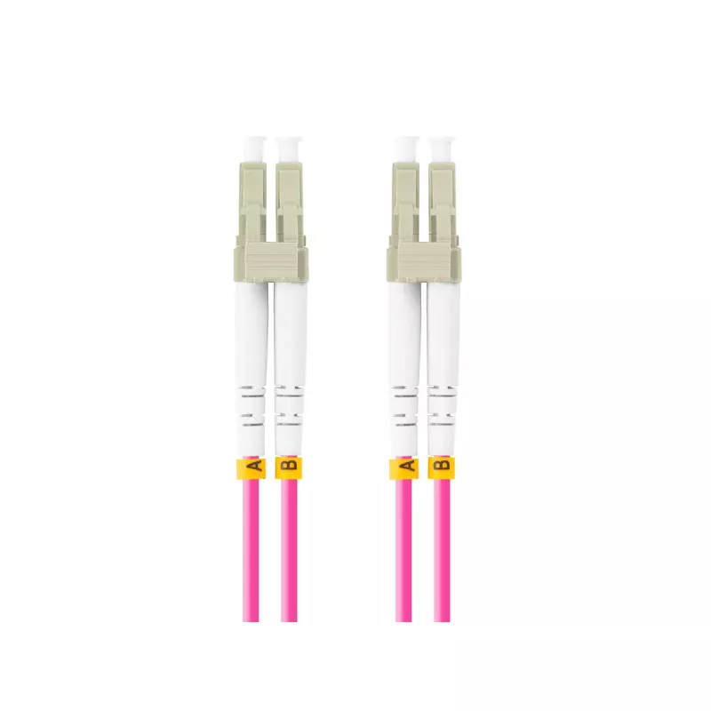 Šviesolaidinis kabelis LANBERG FO-LULU-MD41-0050-VT 5 m OM4 LC–LC violetinis