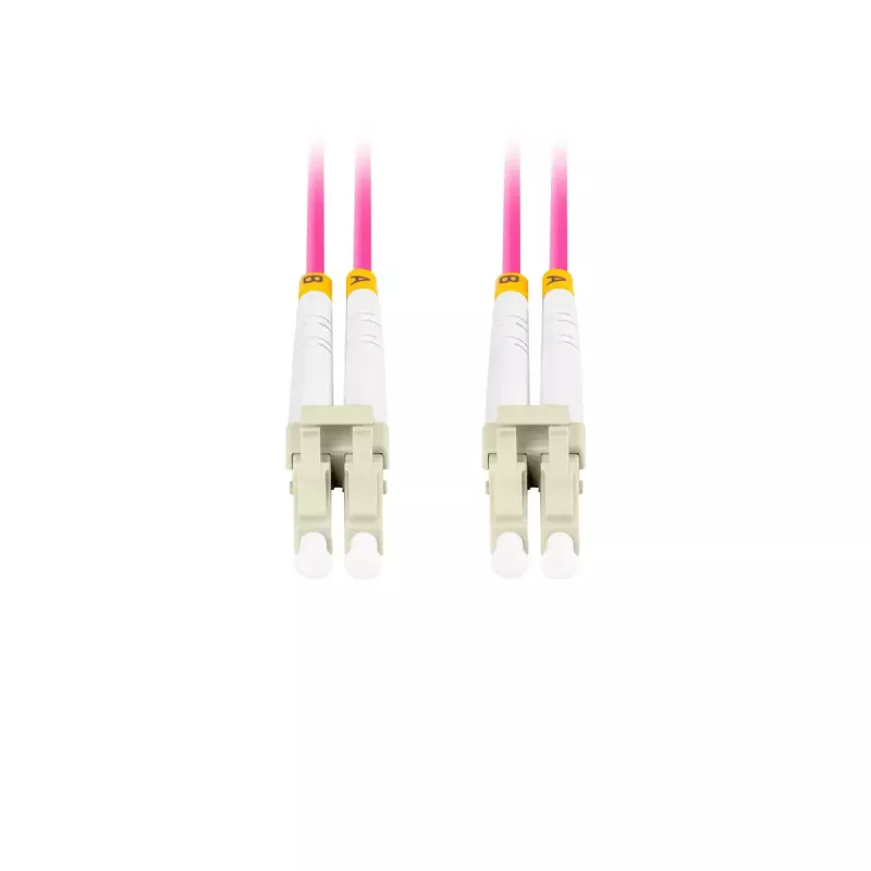 Šviesolaidinis kabelis LANBERG FO-LULU-MD41-0100-VT 10 m OM4 LC–LC