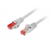 Tinklo kabelis LANBERG Lanberg PCF6-10CU-0025-S Cat6 F/UTP (FTP) Pilkas 0.25 m RJ-45–RJ-45 1250 Mbit/s
