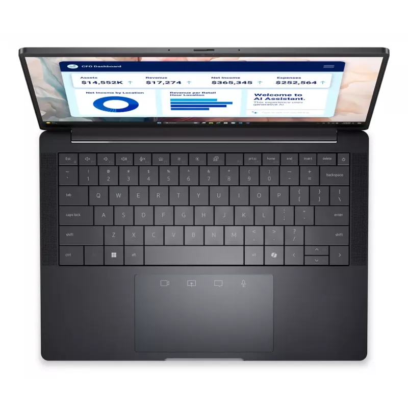 Dell Pro 13 Premium PA13250 — Intel Core Ultra 7 268V, 13,3 colio Quad HD+ jutiklinis, 32 GB LPDDR5x, 512 GB SSD, Windows 11 Pro, pilkas