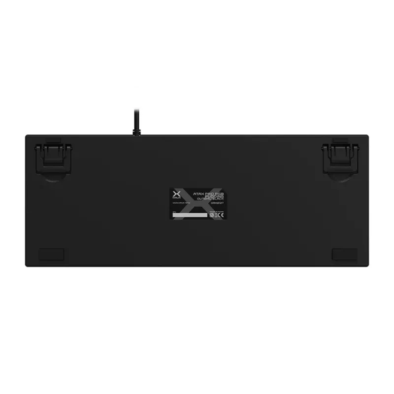 KRUX Atax PRO RGB klaviatūra, skirta žaidimams, USB, QWERTY, Anglų, Juoda, be skaitmenų dalies, mechaninė